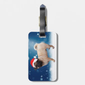 Cute Pug Dog Kerstkerstkerstkerstkerstkerstkerstma Bagagelabel (Achterkant verticaal)