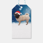 Cute Pug Dog Kerstkerstkerstkerstkerstkerstkerstma Cadeaulabel (Voorkant)