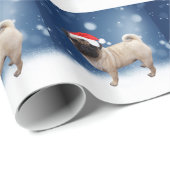 Cute Pug Dog Kerstkerstkerstkerstkerstkerstkerstma Cadeaupapier (Rol Hoek)