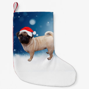 Cute Pug Dog Kerstkerstkerstkerstkerstkerstkerstma Kleine Kerstsok