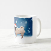 Cute Pug Dog Kerstkerstkerstkerstkerstkerstkerstma Koffiemok (Voorkant rechts)