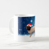 Cute Pug Dog Kerstkerstkerstkerstkerstkerstkerstma Koffiemok (Voorkant links)
