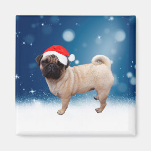 Cute Pug Dog Kerstkerstkerstkerstkerstkerstkerstma Magneet