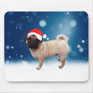 Cute Pug Dog Kerstkerstkerstkerstkerstkerstkerstma Muismat