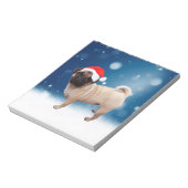 Cute Pug Dog Kerstkerstkerstkerstkerstkerstkerstma Notitieblok (Linkerzijde)