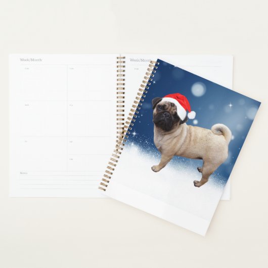 Cute Pug Dog Kerstkerstkerstkerstkerstkerstkerstma Planner (Display)