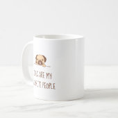Cute Pug Dog Peking boven Quote Koffiemok (Voorkant links)