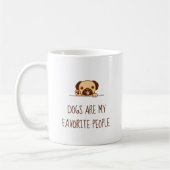 Cute Pug Dog Peking boven Quote Koffiemok (Links)
