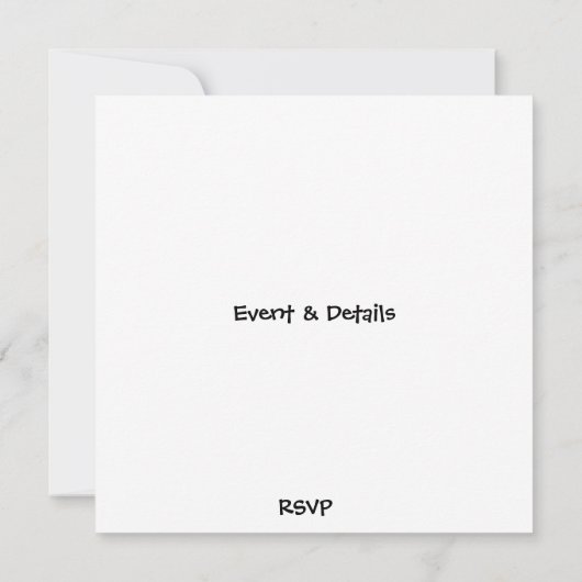 Cute Pug Dog Persoonlijke Partij nodigt u uit Kaart (Achterkant)