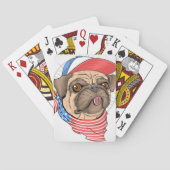 Cute Pug Dog Pokerkaarten (Achterkant)