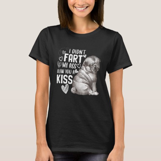 Cute Pug Dog Puppy T-shirt (Voorkant)