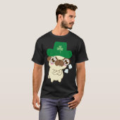 Cute Pug Dog St Patrick s Day  Dog St Patrick s Ha T-shirt (Voorkant volledig)