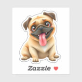 Cute Pug Dog Sticker (Vel)