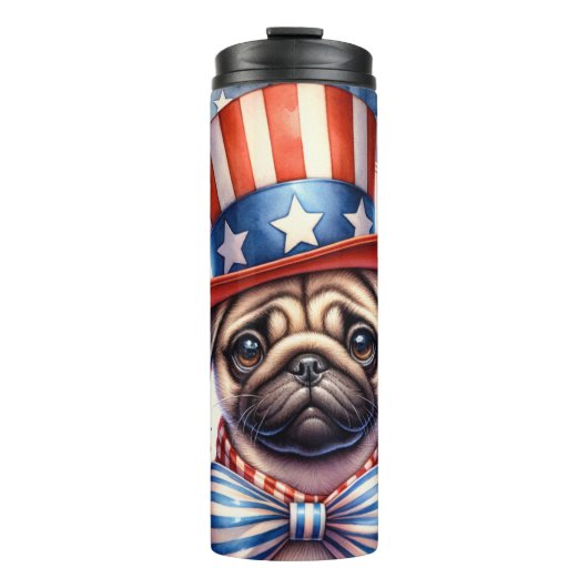 Cute Pug Dog Thermosbeker (Voorkant)