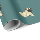 Cute Pug Dog Wrapping Paper Cadeaupapier (Rol Hoek)