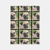 Cute Pug Fleece Deken (Voorkant)