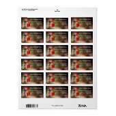 Cute Pug French buldog Red box festive custom Etiket (Full Sheet)