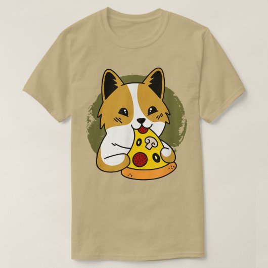 Cute Pug Graphic Pizza Lover Eetende Italiaans voe T-shirt (Design voorkant)