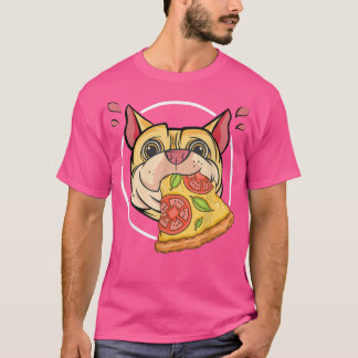 Cute Pug Graphic Pizza Lover Eetende Italiaans voe T-shirt