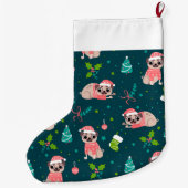 Cute Pug Grote Kerstsok (Achterkant)