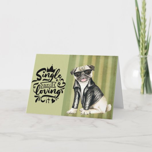 Cute Pug guy | Eén Valentijn die van belang is Feestdagen Kaart (Voorkant)