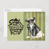 Cute Pug guy | Eén Valentijn die van belang is Feestdagenkaart (Voorkant / Achterkant)