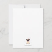 Cute Pug Happy Moederdag kaart (Achterkant)