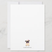 Cute Pug Happy Moederdag kaart (Achterkant)