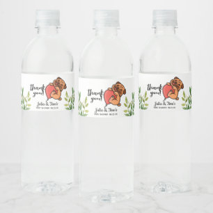 Cute Pug Hartelijk dank Baby shower Waterflaconeti Waterfles Etiket