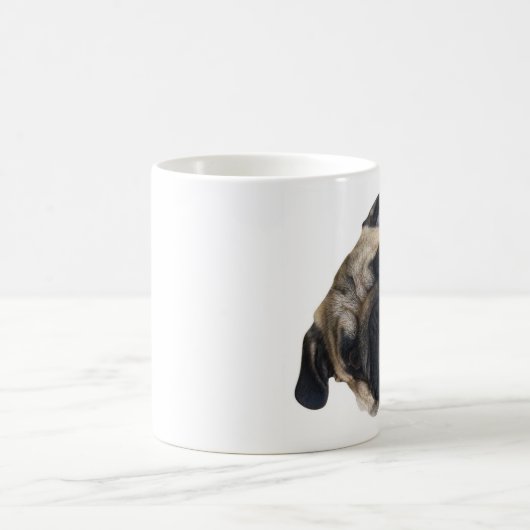 Cute Pug Head Tilt Mok (Center)