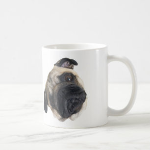 Cute Pug Head Tilt Mok