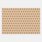 Cute Pug-hond Pootjes Inpakpapier Set van 3 Vel (Voorkant 3)