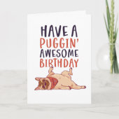 Cute Pug Hondenliefhebber Funny Puggin' Geweldige  Kaart (Voorkant)