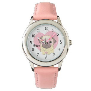 Cute Pug Horloge