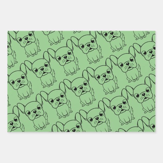 Cute Pug Inpakpapier Vel (Voorkant 3)