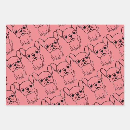 Cute Pug Inpakpapier Vel (Voorkant 2)