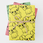 Cute Pug Inpakpapier Vel (In situ)