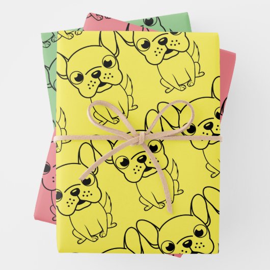 Cute Pug Inpakpapier Vel (In situ)