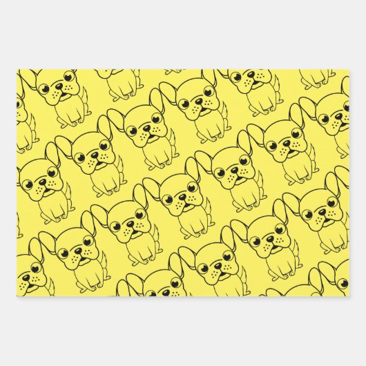 Cute Pug Inpakpapier Vel (Voorkant)