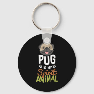 Cute Pug is mijn gedistilleerde dier Sleutelhanger
