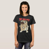 Cute Pug Japanese Lettering  Dog  Pug T-shirt (Voorkant volledig)