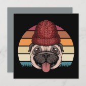 Cute Pug Kaart (Voorkant / Achterkant)