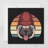 Cute Pug Kaart (Voorkant)