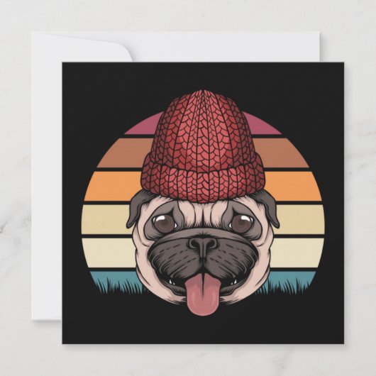 Cute Pug Kaart (Voorkant)