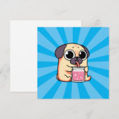 Cute Pug Kaart (Voorkant / Achterkant)
