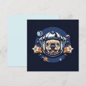 Cute Pug Kaart (Voorkant / Achterkant)