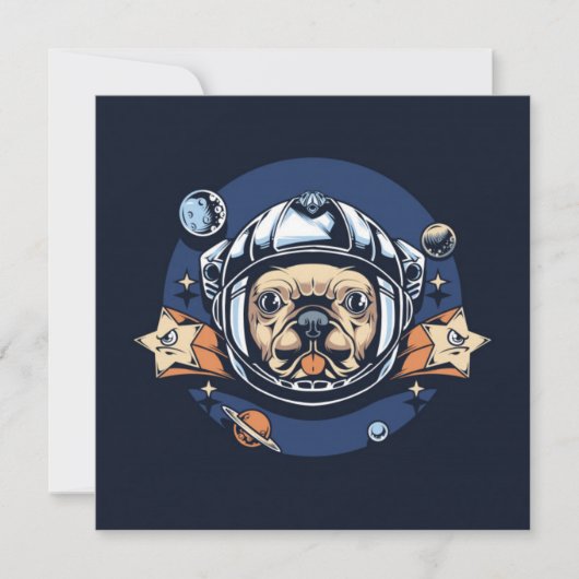 Cute Pug Kaart (Voorkant)