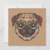 Cute Pug Kaart (Voorkant)