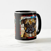 Cute Pug Keramische Koffiemok Mok (Voorkant rechts)