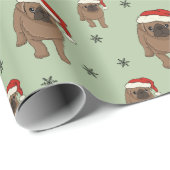 Cute Pug-kerstinpakpapier Cadeaupapier (Rol Hoek)